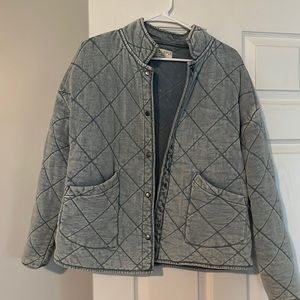 Z Supply Maya Knit Quilted Denim Jacket